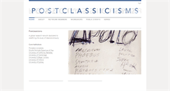 Desktop Screenshot of postclassicisms.org